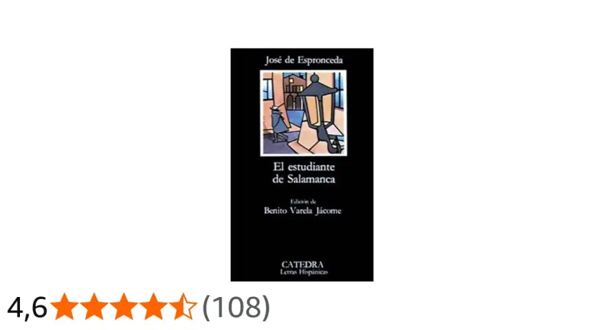 Portada del libro "El estudiante de Salamanca" de José de Espronceda, edición de Benito Varela Jácome.