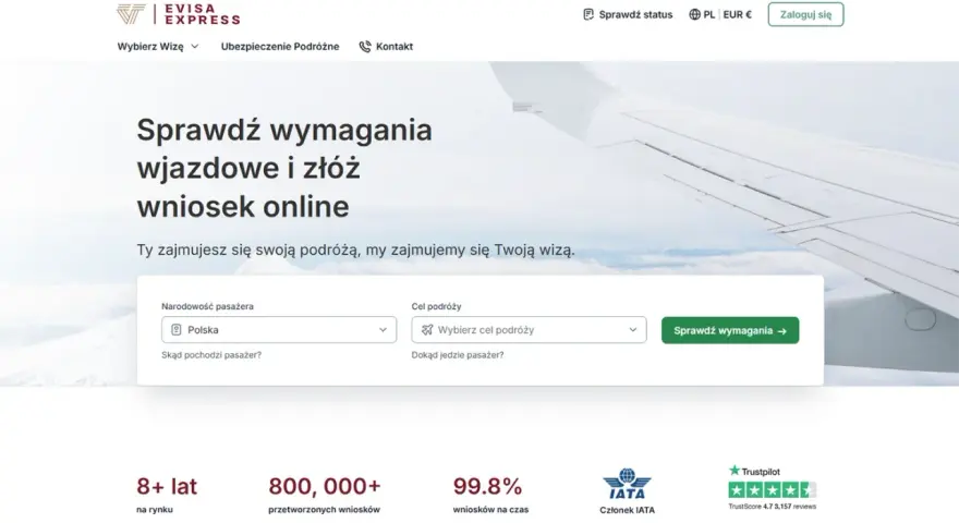 Strona EVISA EXPRESS umożliwia łatwe sprawdzenie wymagań i złożenie wniosku o wizę do Egiptu online.