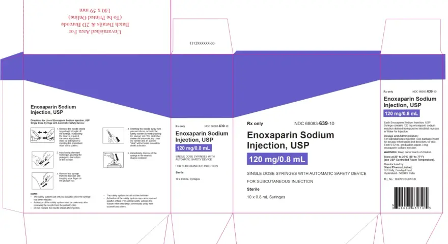 Verpackung von Enoxaparin-Natrium-Injektionen mit Anweisungen zur Selbstinjektion.