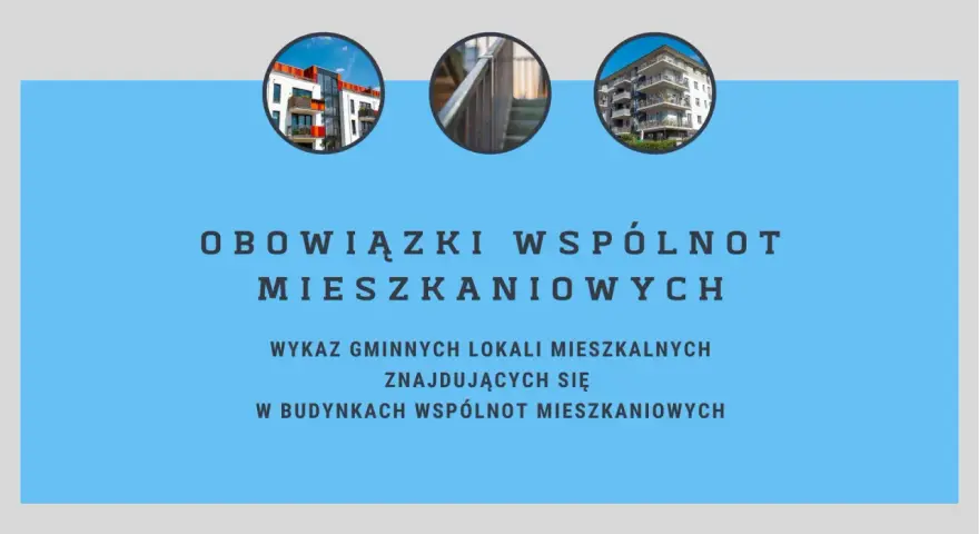 Obowiązki wspólnot mieszkaniowych: wykaz gminnych lokali mieszkalnych w budynkach wspólnot.