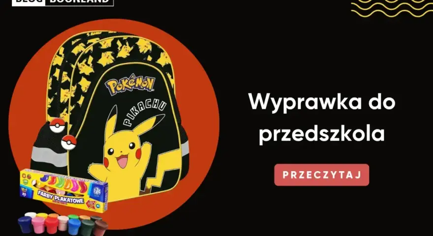 Plecak z Pikachu i farby plakatowe – idealna wyprawka do przedszkola dla małego fana Pokemonów.