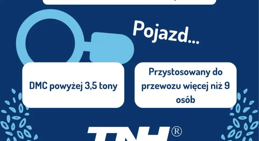 Kiedy pojazd specjalny musi mieć tachograf? Gdy DMC przekracza 3,5 tony lub przewozi więcej niż 9 osób.