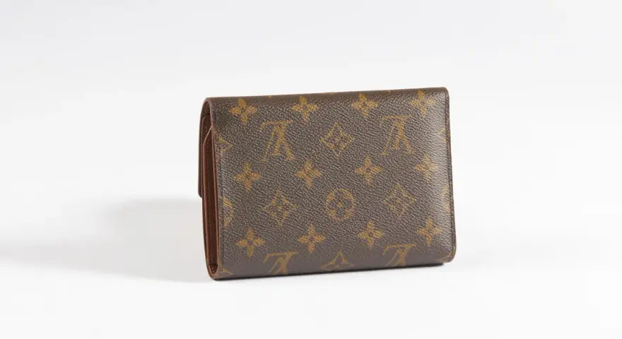 Portafoglio compatto con l'iconico monogramma, un vero marchio Louis Vuitton originale, perfetto per ogni occasione.