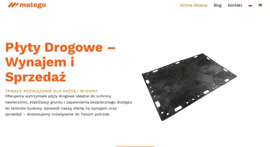 Płyta drogowa wymiary: wytrzymała, czarna, z otworami, idealna na teren budowy. Dostępna na wynajem i sprzedaż.