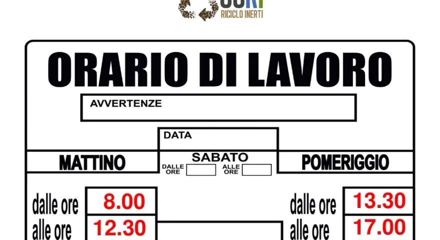 Orario di lavoro CORI: i corrieri iniziano a lavorare la mattina alle 8:00 e il pomeriggio alle 13:30.