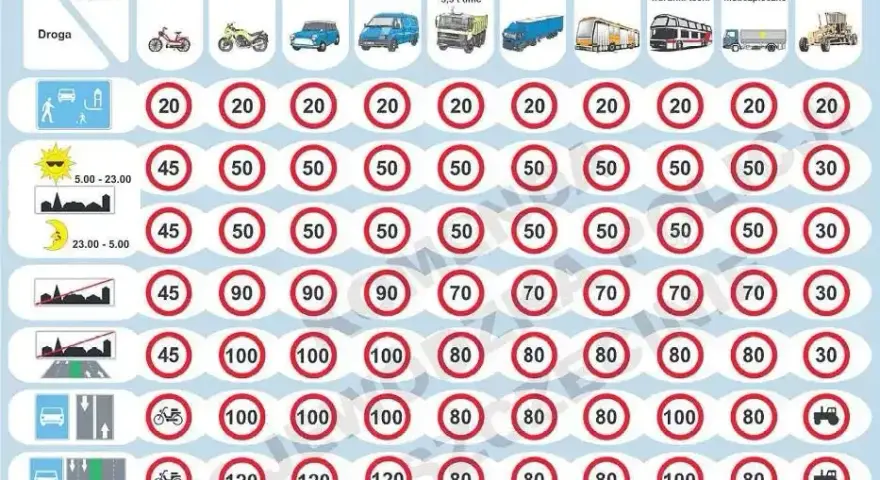 Dozwolona prędkość ciężarówki na autostradzie w PL: 80 km/h?