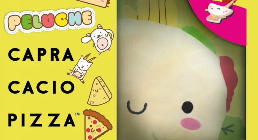 Taco, capra, cacio e pizza: le regole del gioco Peluche sono divertenti! Un peluche a forma di taco sorride.