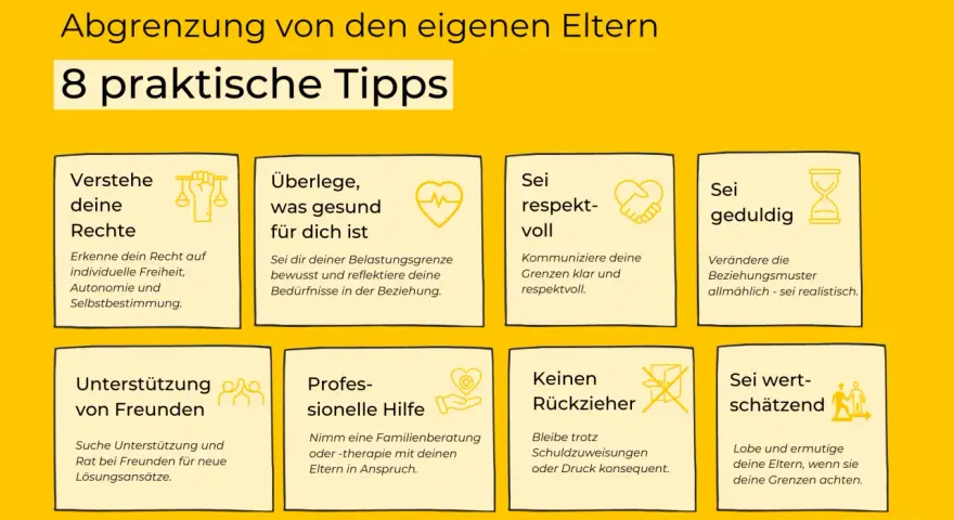 8 Tipps für gesunde Grenzen zu Eltern, die helfen, wenn man sich um erwachsene Kinder sorgt.