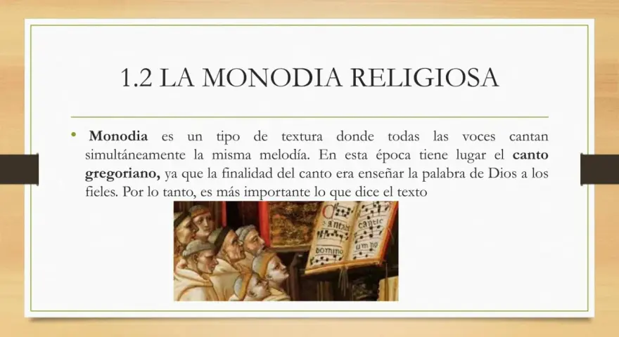 Ilustración de monjes cantando canto gregoriano, un ejemplo de compositores de la edad media.