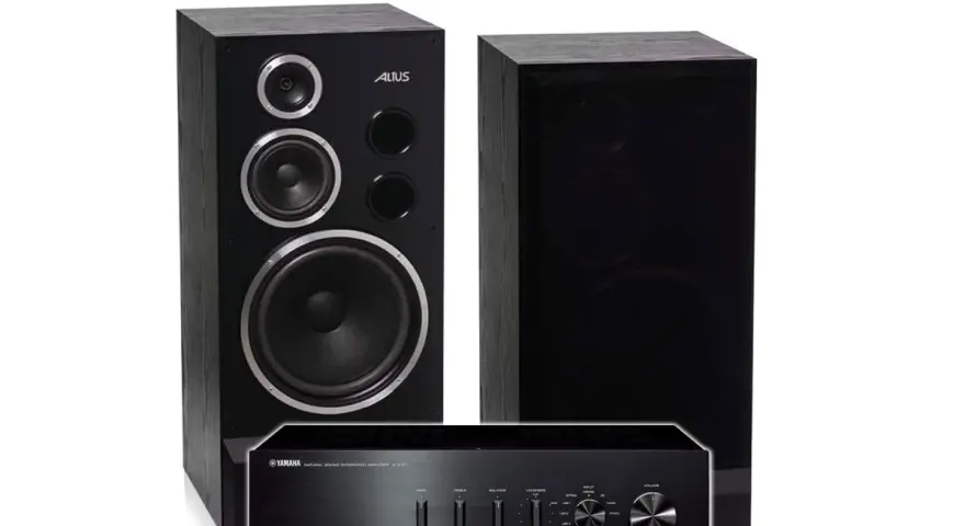 Zestaw głośników Altus 300 i wzmacniacz Yamaha A-S701. Idealne połączenie dla miłośników czystego dźwięku.