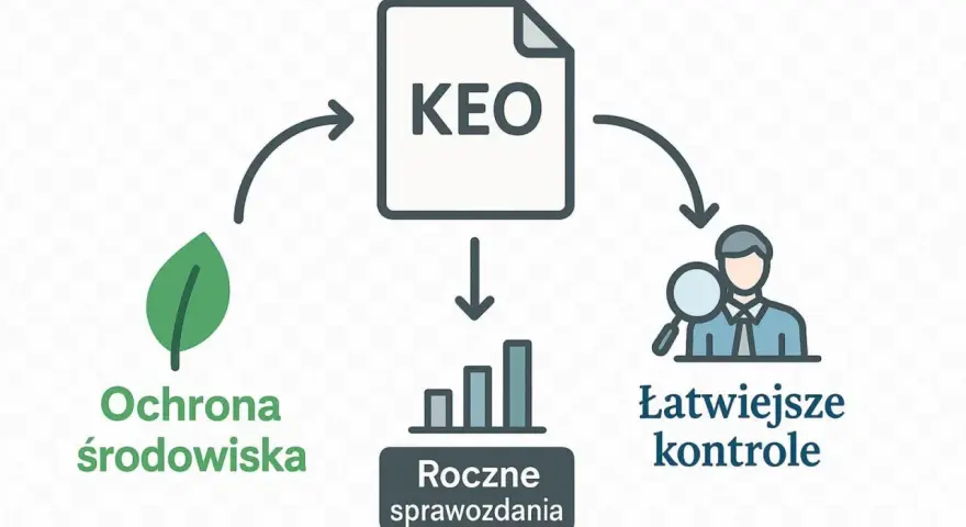 KEO ułatwia ochronę środowiska, roczne sprawozdania i łatwiejsze kontrole. To jak kod ex BDO dla ekologicznych firm.