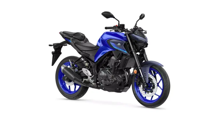 Niebieski motocykl Yamaha MT-03, idealny do miasta. Sprawdź yamaha mt-03 dane techniczne i poczuj moc!