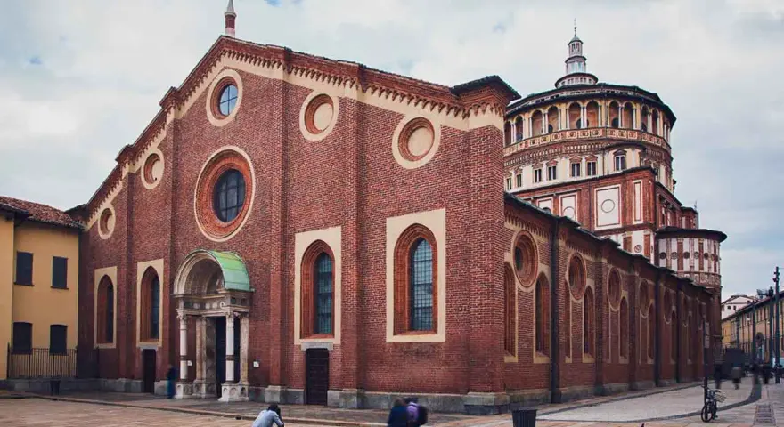 Bazylika Santa Maria delle Grazie w Mediolanie, miejsce słynnej Ostatniej Wieczerzy.