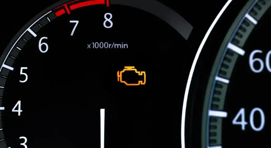 Kontrolka "check engine" świeci się na desce rozdzielczej. Czy można jeździć? Lepiej sprawdzić przyczynę u mechanika.