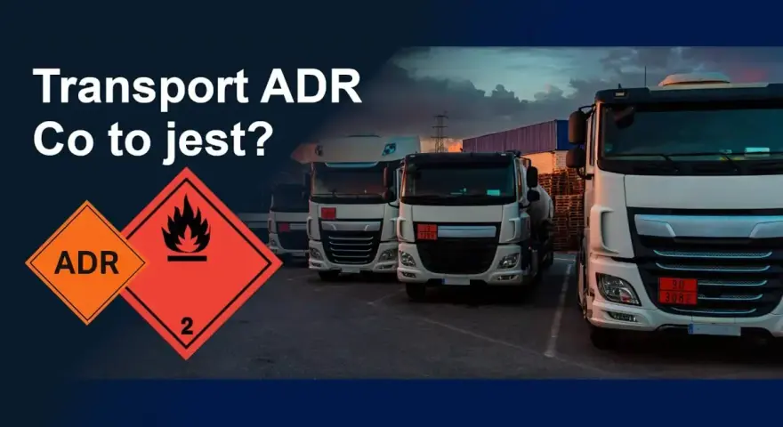 Ciężarówki z oznaczeniami ADR, symbolizujące transport materiałów niebezpiecznych. Dowiedz się, adr co to jest i jakie są zasady przewozu.