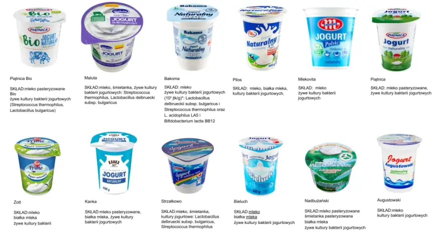 Od kiedy jogurt naturalny dla niemowlaka? Zobacz różne marki: Piątnica, Maluta, Bakoma, Pilos, Mlekovita, Zott, Kanka, Strzałkowo, Bieluch, Nadbużański, Augustowski.