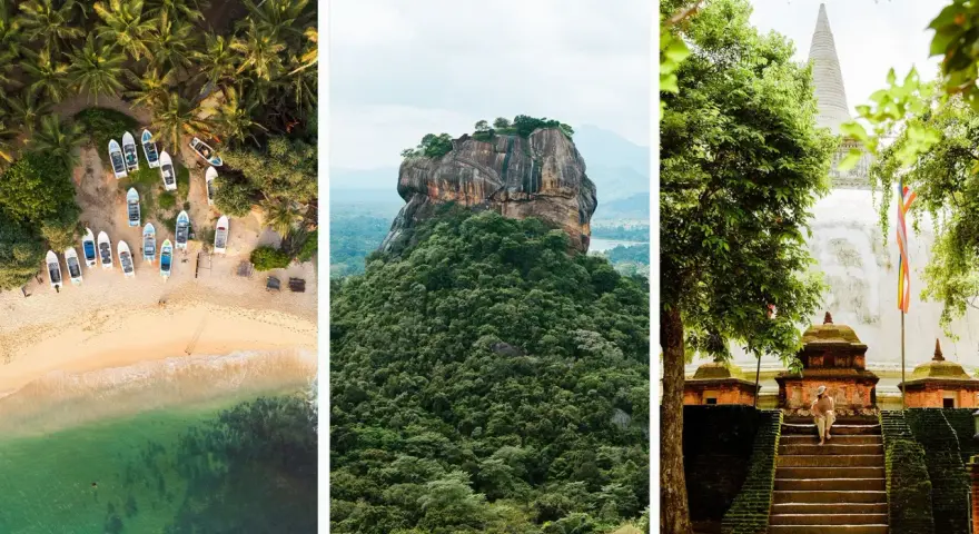 Impresionante ruta Sri Lanka: playa paradisíaca, la roca de Sigiriya y un templo budista.