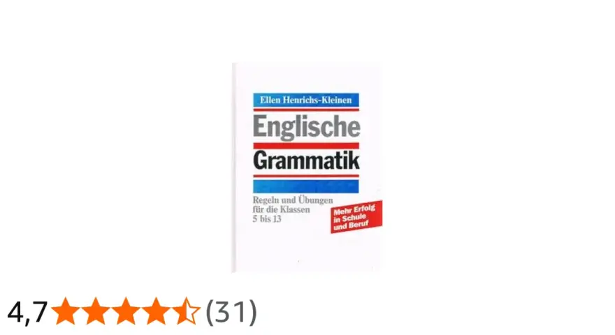 Buch "Englische Grammatik" von Ellen Henrichs-Kleinen. Enthält Regeln und Übungen für die Klassen 5-13. Hilft für mehr Erfolg in Schule und Beruf.