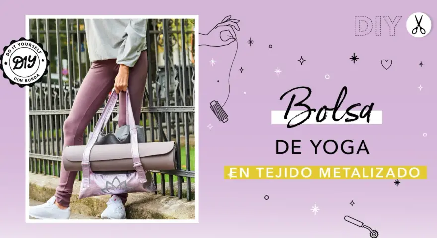 Crea tu propia bolsa de yoga metalizada con este proyecto DIY. ¡Perfecta para llevar tu esterilla con estilo!