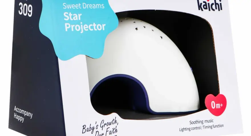 Projektor gwiazd "Sweet Dreams" - idealny wybór na roczek, by uspokoić malucha kojącą muzyką i światłem.