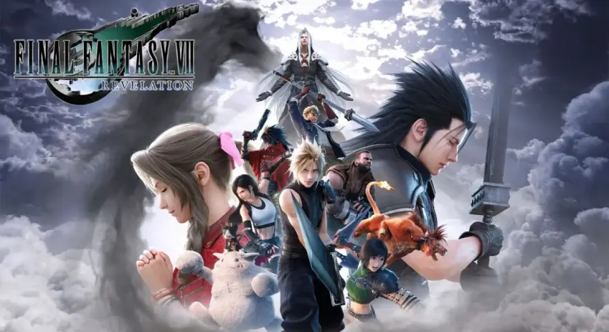 Elenco de personajes de Final Fantasy VII Remake Parte 3, con Cloud, Aerith, Sephiroth y Zack.
