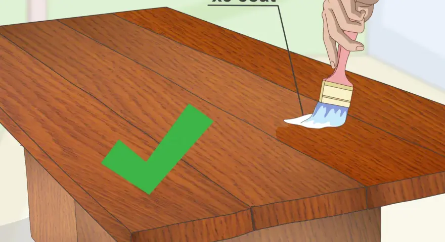 Come impermeabilizzare il legno: applica tre mani di vernice protettiva con un pennello per un risultato duraturo.