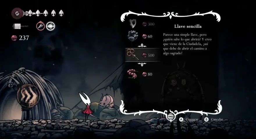 En este **Hollow Knight guía**, la Pequeña Lave cuesta 500 geodas. ¡Podría abrir un camino sagrado!