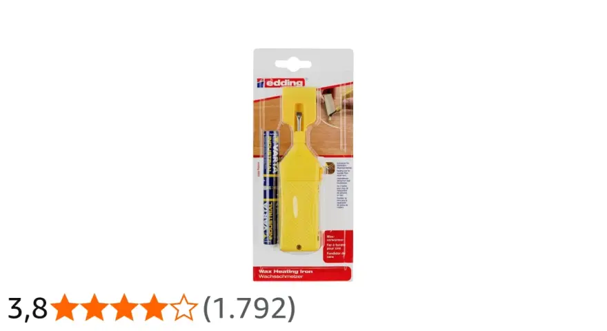 Scaldino per cera Edding, ideale per riparazioni su legno. Il suo significato è praticità e restauro.