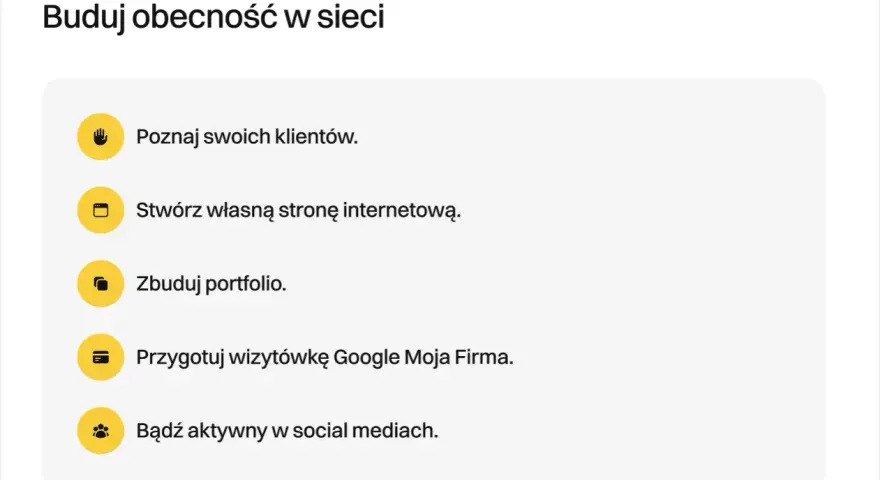 Buduj obecność w sieci: poznaj klientów, stwórz stronę, zbuduj portfolio, wizytówkę Google Moja Firma i bądź aktywny w social mediach. To kluczowe, gdzie publikować zdjęcia.