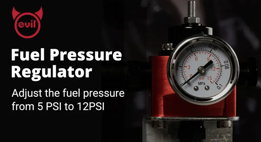 A fuel pressure regulator with a gauge showing 9 PSI. Learn how to check fuel pressure for optimal engine performance.
