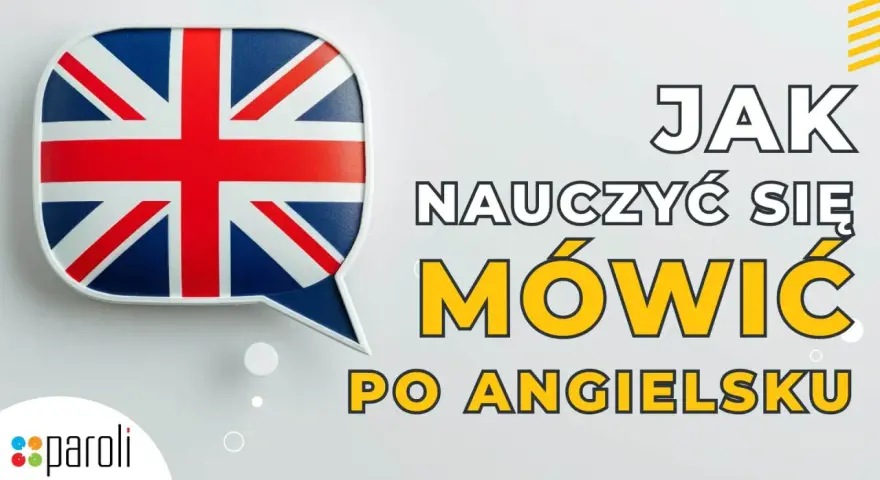 Dymek z flagą Wielkiej Brytanii. Napis: "Jak nauczyć się mówić po angielsku". To może być Twoje nowe hobby!