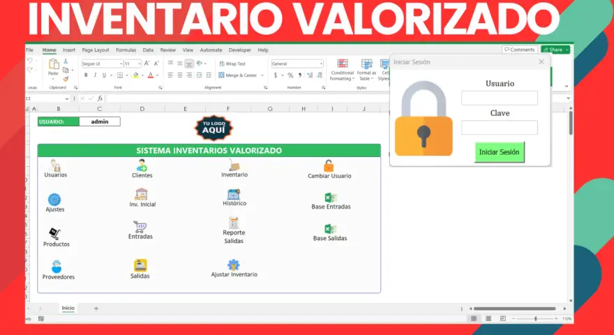 Sistema de inventario valorizado con inicio de sesión, que es kardex. Permite gestionar usuarios, clientes, inventario, entradas, salidas y reportes.