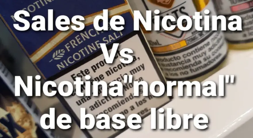 Sales de nicotina vs. nicotina "normal" de base libre en vape.