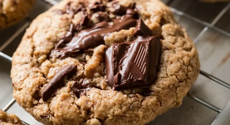 Un cookie aux pépites de chocolat, fondant et gourmand, digne d'une recette de Cyril Lignac.