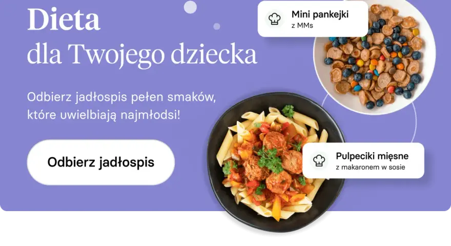 Zdrowe posiłki dla dzieci: mini pankejki z borówkami i MMs, pulpeciki z makaronem. Odbierz jadłospis pełen smaków!
