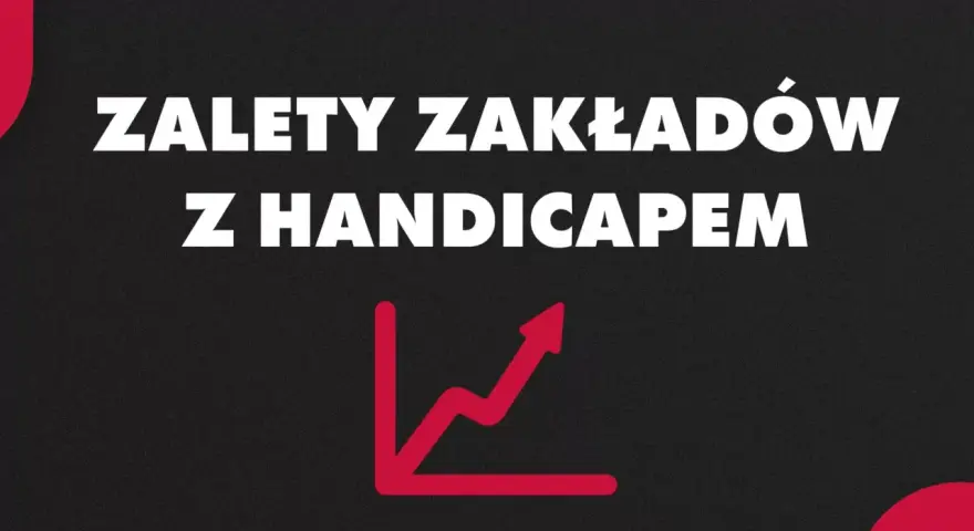 Zalety zakładów z handicapem inaczej: wzrost, zysk i strategia. Czerwona linia wykresu pnie się w górę.