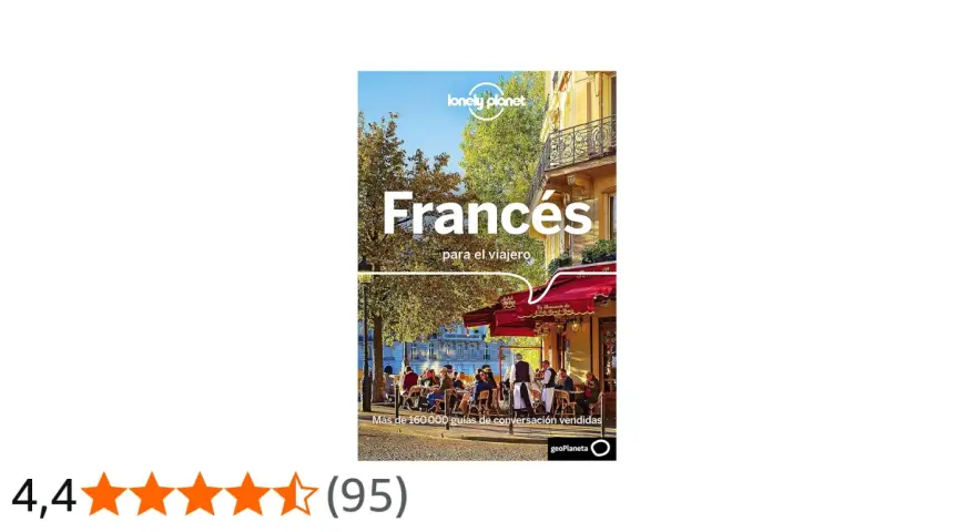 Guía "Francés para el viajero" de Lonely Planet, con una escena de terraza parisina. Aprende cómo es en francés.