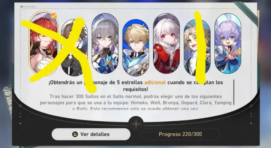 Personajes de Honkai Star Rail en banners, ¡elige tu favorito tras 300 saltos!