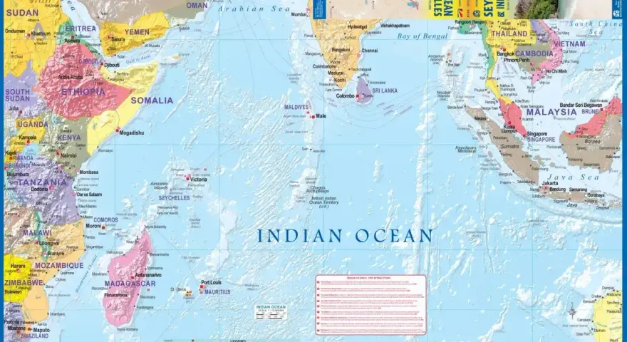 Seszele leżą na Oceanie Indyjskim, na północny wschód od Madagaskaru.