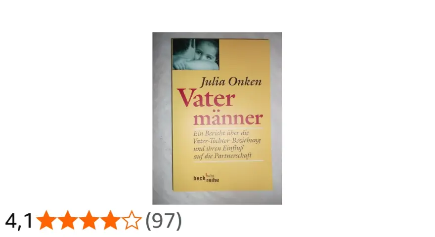 Buchcover "Vater-Männer" von Julia Onken. Ein Bericht über die Vater-Tochter-Beziehung und ihren Einfluss auf die Partnerschaft.