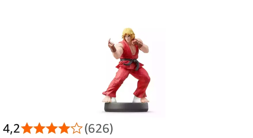 Figura amiibo de Ken, listo para el combate.