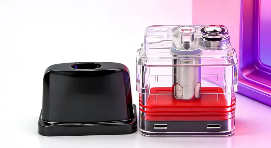 Componentes de un Vaporesso, listo para cambiar la resistencia.