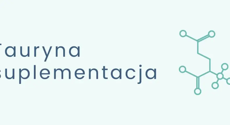 Tauryna, kluczowy aminokwas, często stosowany w suplementacji. Grafika przedstawia jej wzór chemiczny.