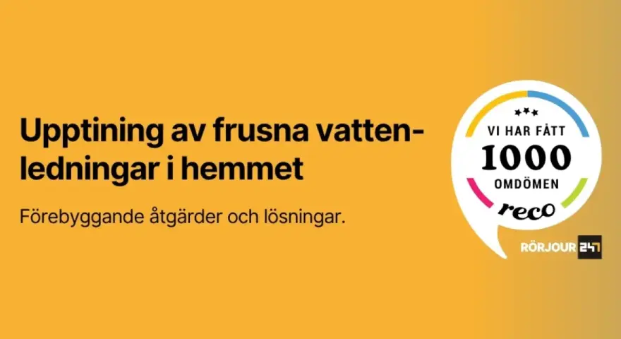 Upptining av frusna vattenledningar i marken. Förebyggande åtgärder och lösningar. Rörjour 247 har fått 1000 omdömen.