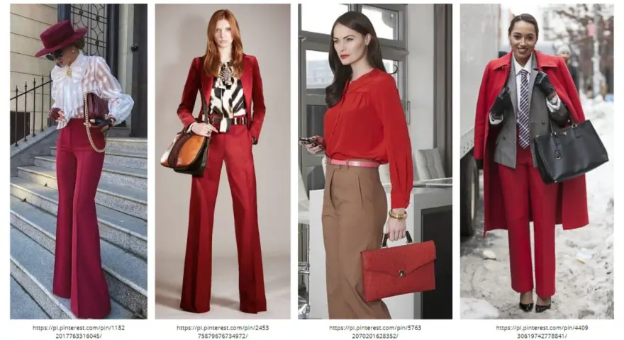 Eleganckie stylizacje pokazują, jaki kolor pasuje do czerwonego: beż, biel, czerń i szarość.