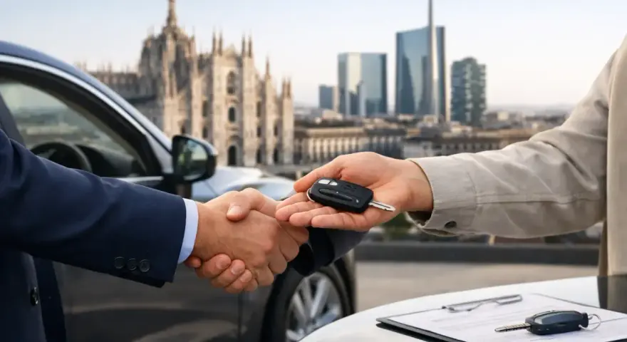 Scambio di chiavi auto, un accordo di permuta auto significato.