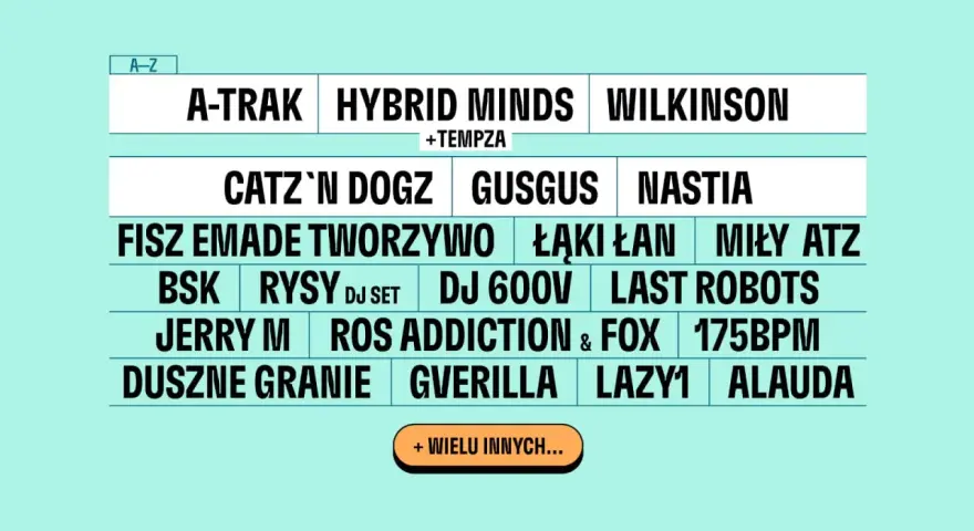 Lineup festiwalu: A-Trak, Hybrid Minds, Wilkinson, Catz'n Dogz, GusGus, Nastia, Fisz Emade Tworzywo, Łąki Łan, Miły Atz, BSK, Rysy, DJ 600V, Last Robots, Jerry M, Ros Addiction & Fox, 175bpm, Duszne Granie, Gverilla, Lazy1, Alauda i wielu innych.