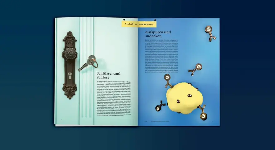 Ein Schlüssel passt perfekt in ein antikes Schloss. Das Schlüssel-Schloss-Prinzip erklärt, wie Moleküle andocken.
