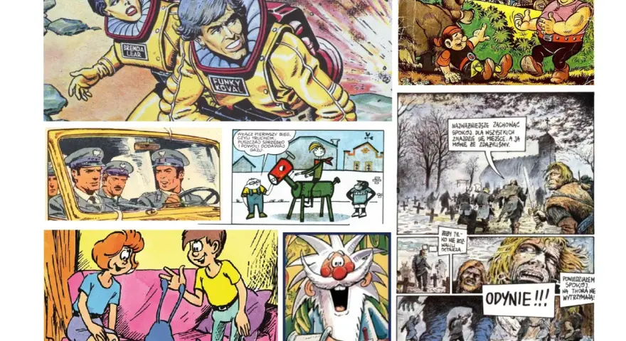 Kiedy powstał pierwszy komiks? Zobacz sceny z różnych komiksów: akcja, humor, fantasy i dramatyczne historie.