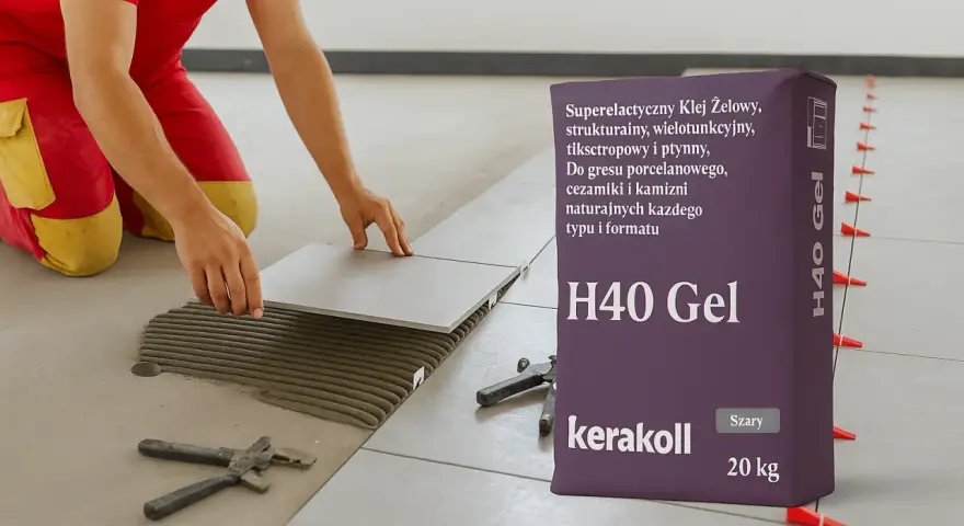 Układanie płytek na zewnątrz? Wybierz H40 Gel, superelastyczny klej do gresu, ceramiki i kamienia.
